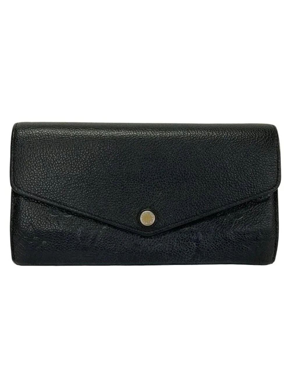 Louis Vuitton Wallet Monogram Empreinte Portefeuille Sarah Noir Leather